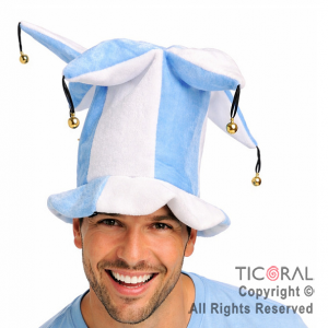 SOMBRERO ARLEQUIN 6 PUNTAS CON CASCABELES ARGENTINA x 1